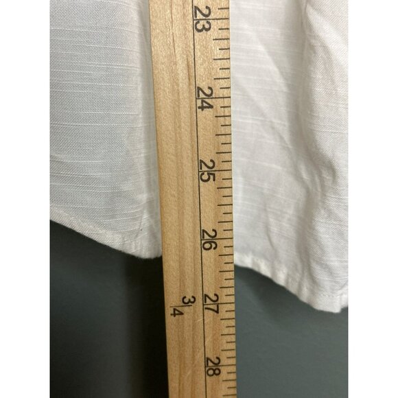 Lauren Conrad Women's Plus 0X White Ruffle Sleeve LS Blouse NWOT - Picture 13 of 13